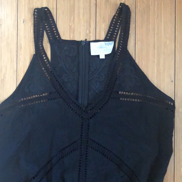 MADISON MARCUS-Lace Trim Embroidered Silk Jumpsuit - Picture 5 of 6